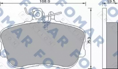 FOMAR FRICTION fo493781 -  Комплект тормозных колодок, дисковый тормоз